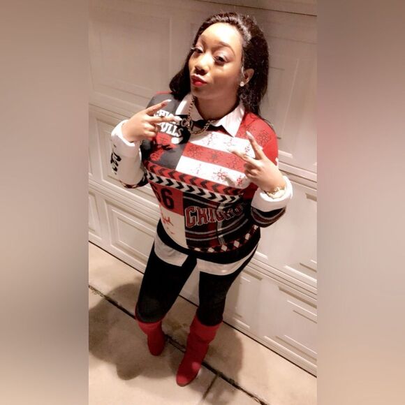 Chicago Bulls Ugly Christmas Sweater! - Picture 2 of 7